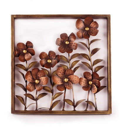 Wall Art: Wrought Iron Framed Leaf Wall Art