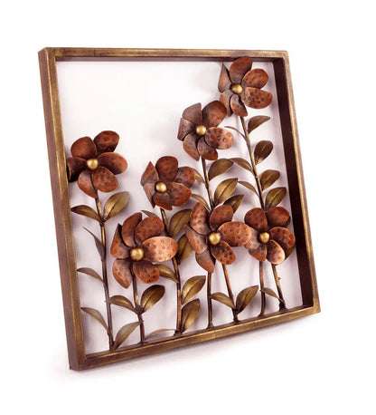 Wall Art: Wrought Iron Framed Leaf Wall Art
