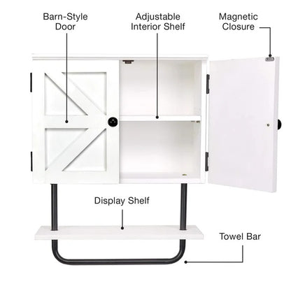 Wall Cabinets: 13.4'' W x 17.3'' H x 7.9'' D Solid Wood Wall Mounted Bathroom Cabinet