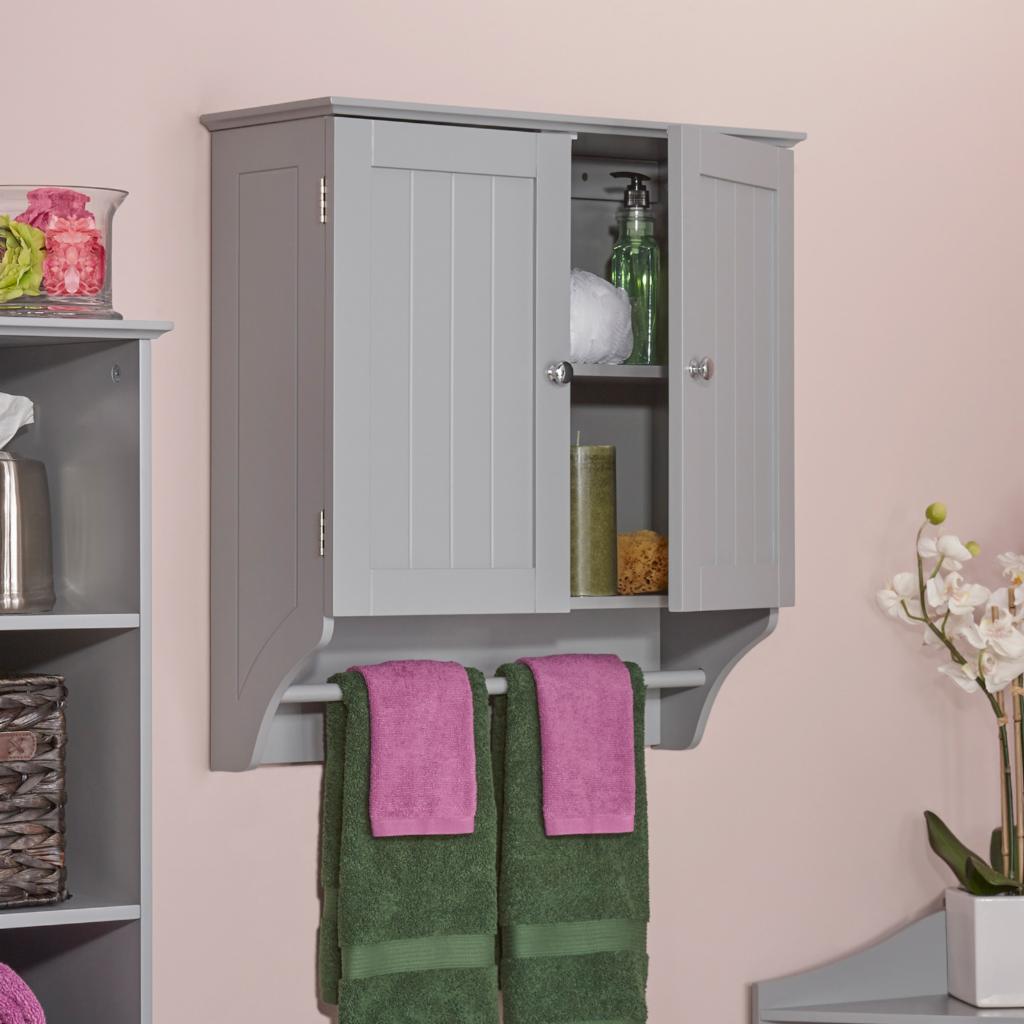 Wall Cabinets: 2 Door Bathroom Wall Cabinet