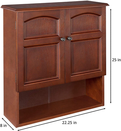 Wall Cabinets: Mahogany Wall Cabinet with 2 Doors