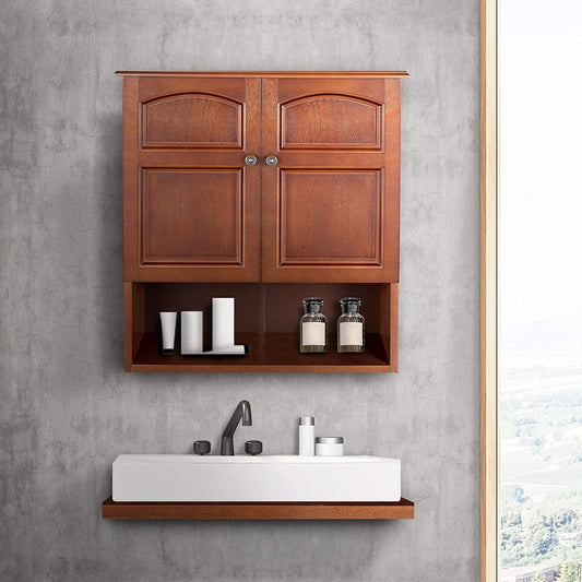 Wall Cabinets: Mahogany Wall Cabinet with 2 Doors