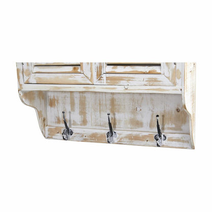 Wall Cabinets: Natural 2 Door Wall Cabinet with Hooks