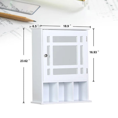 Wall Cabinets: One Door Wall Mounted Bathroom Cabinet