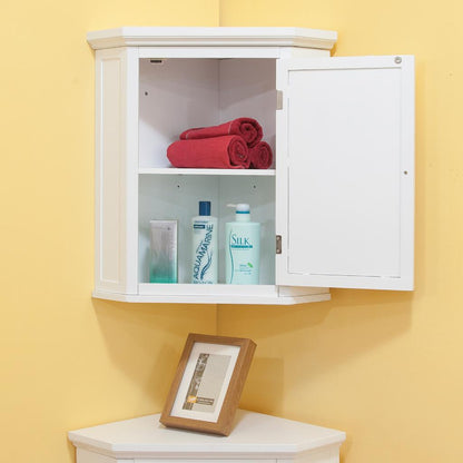 Wall Cabinets: White Wall Cabinet with 1 Shutter Door  
