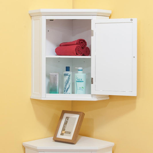 Wall Cabinets: White Wall Cabinet with 1 Shutter Door  