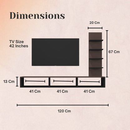 Wall Mount TV Unit: Wooden Wall Mount TV Stand