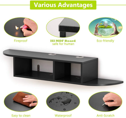 Wall Mount TV Unit: Wooden Wall Mounted TV Stand And Wall Shelf