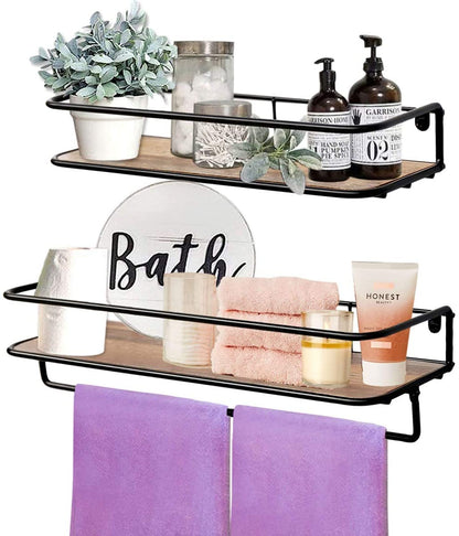 Wall Shelf Towel Bar Over Toilet Kitchen Mounted