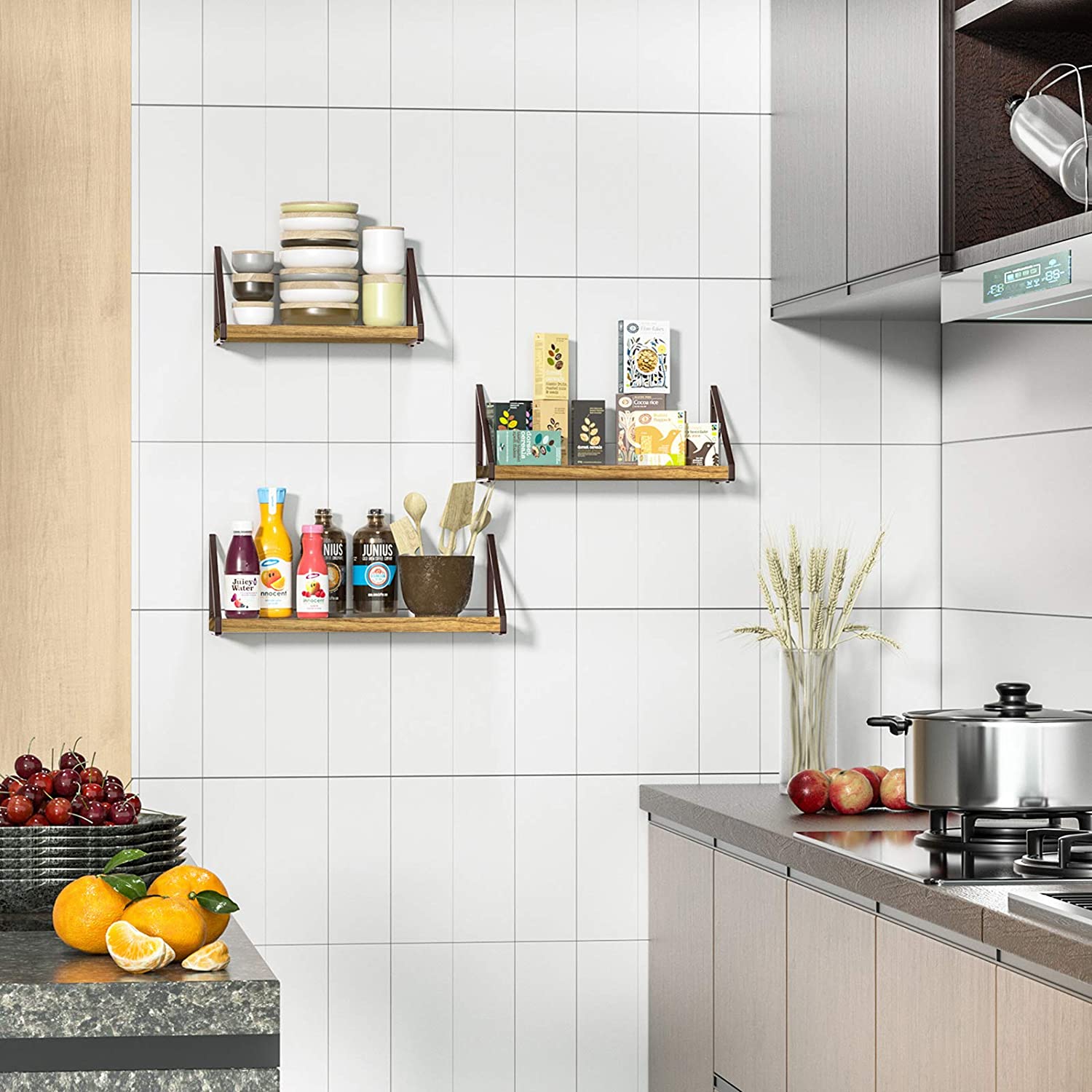Wall Shelves: 3 Wall Storage Shelves for Living Room, Bedroom, Kitchen