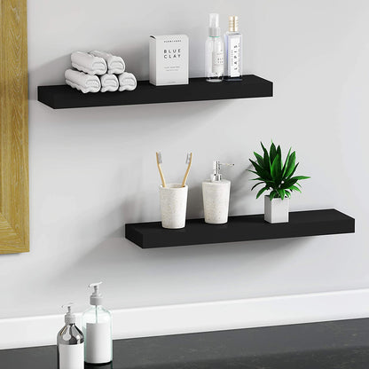 Wall Shelves: Bathroom Kitchen Living ,Kitchen,Room Bedroom Storage,Black