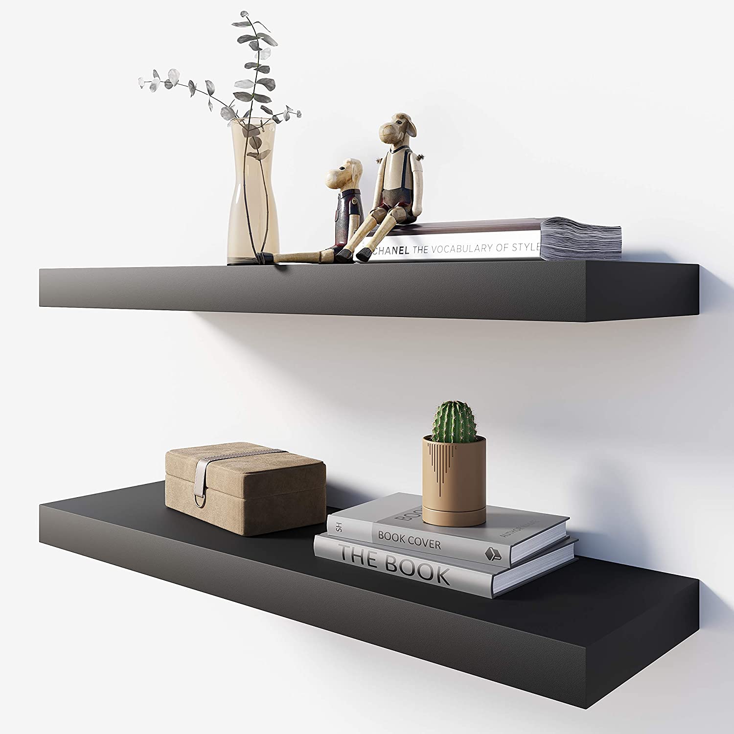 Wall Shelves: Bathroom Kitchen Living ,Kitchen,Room Bedroom Storage,Black