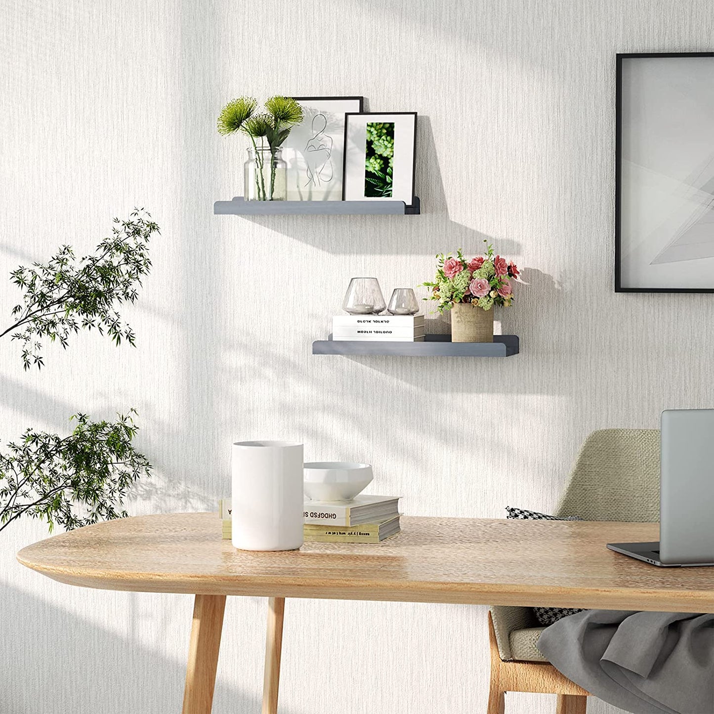 Wall Shelves Bedroom Living Room Bathroom Kitchen Office and More Weathered Grey 