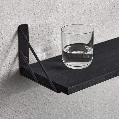 Wall Shelves: Decor Set of 3 for Bedroom, Bathroom, Living Room, Kitchen, Office, Laundry Room (Black)