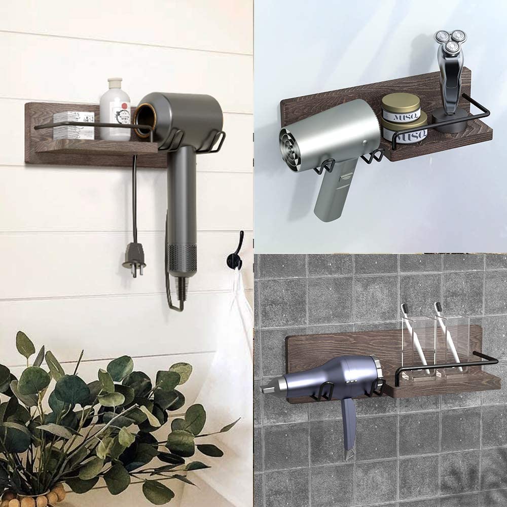 Wall Shelves: Holder for Bathroom, Kitchen & Bedroom - Set of 3 Shelves