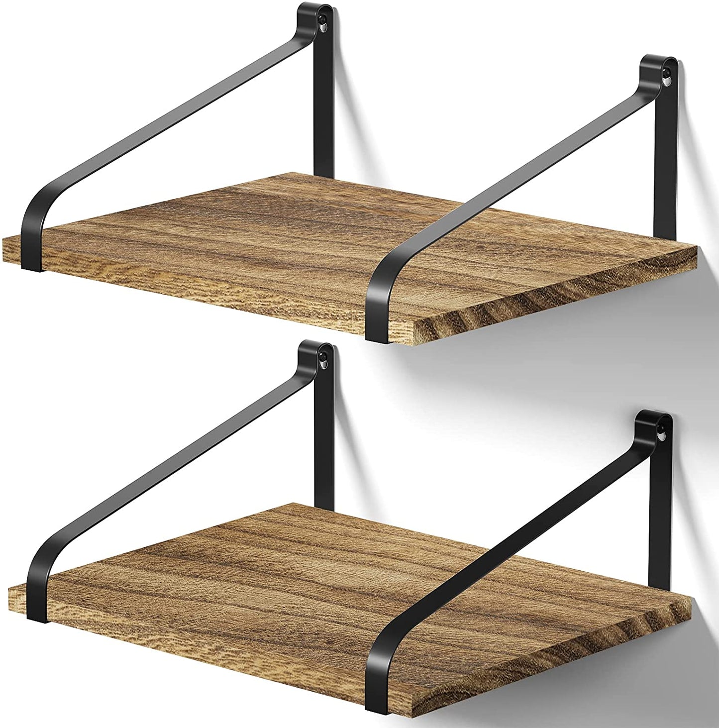 Wall Shelves: Kitchen Living Room Bathroom Bedroom Set of 2 Black
