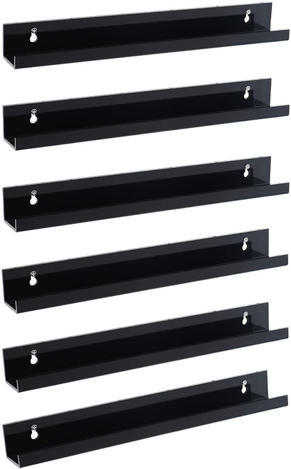 Wall Shelves Modern Picture Ledge Display Toy Storage Wall Shelf,Black 