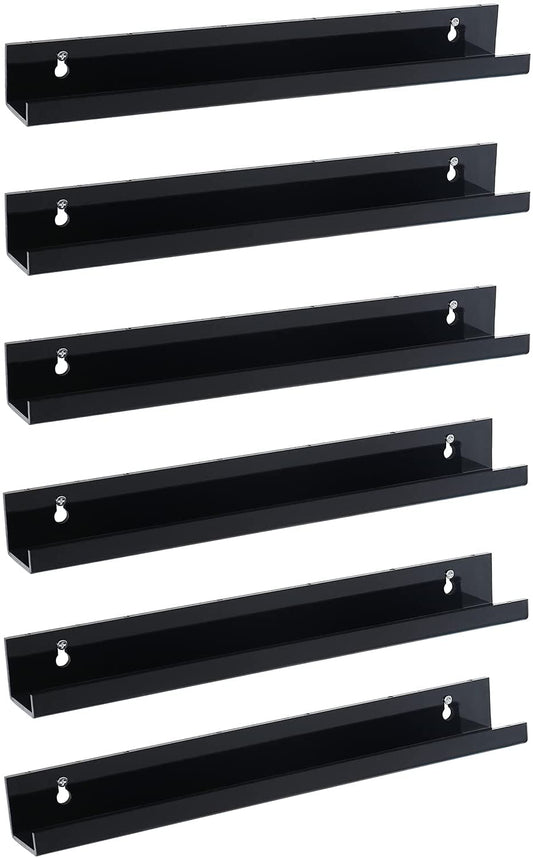 Wall Shelves Modern Picture Ledge Display Toy Storage Wall Shelf,Black 