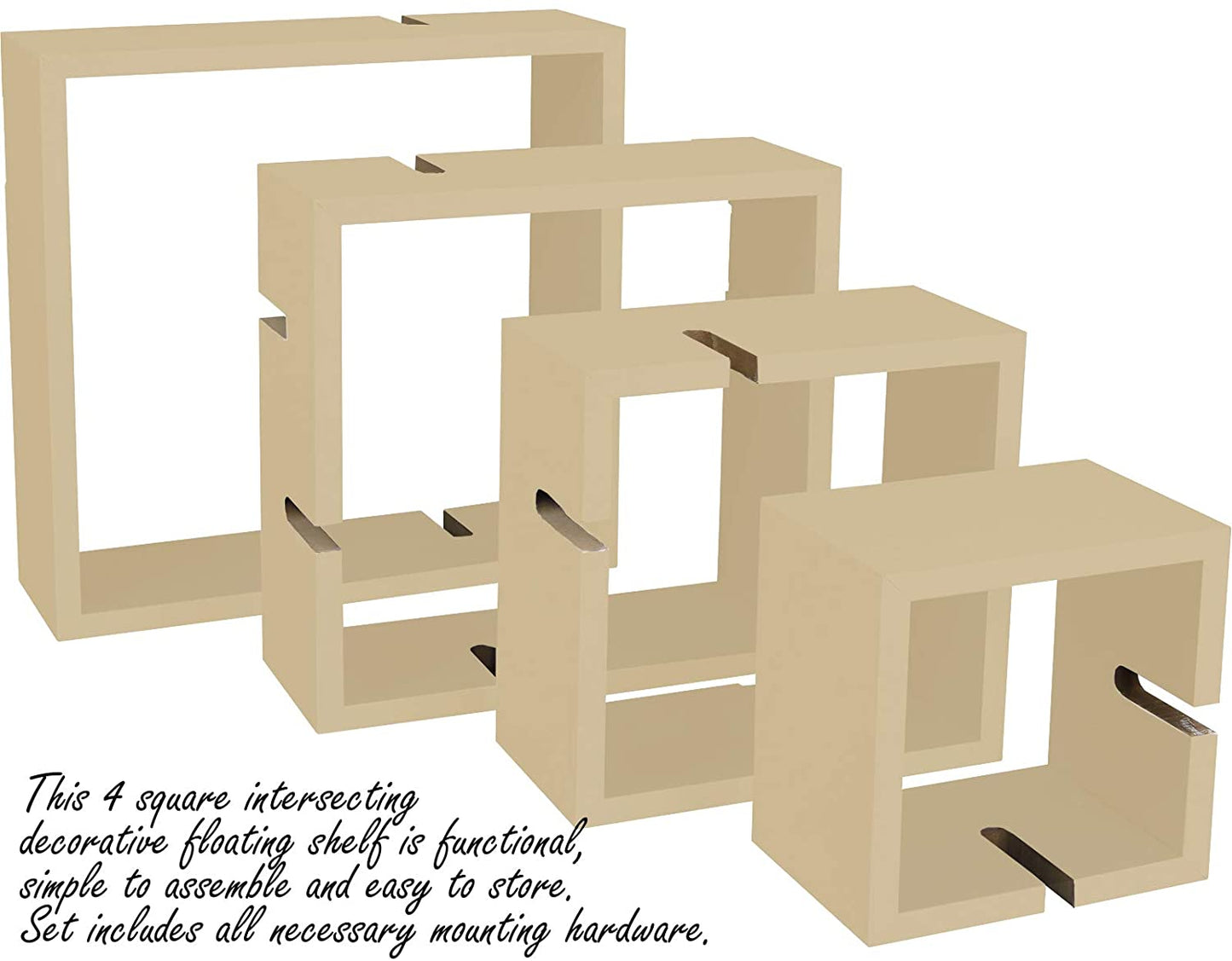 Wall Shelves Mounted Floating Shelves-Natural Finish 