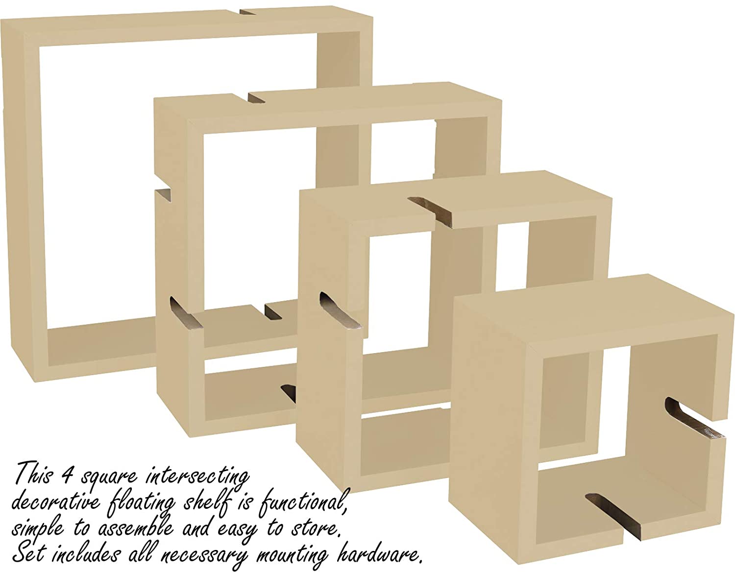 Wall Shelves Mounted Floating Shelves-Natural Finish 