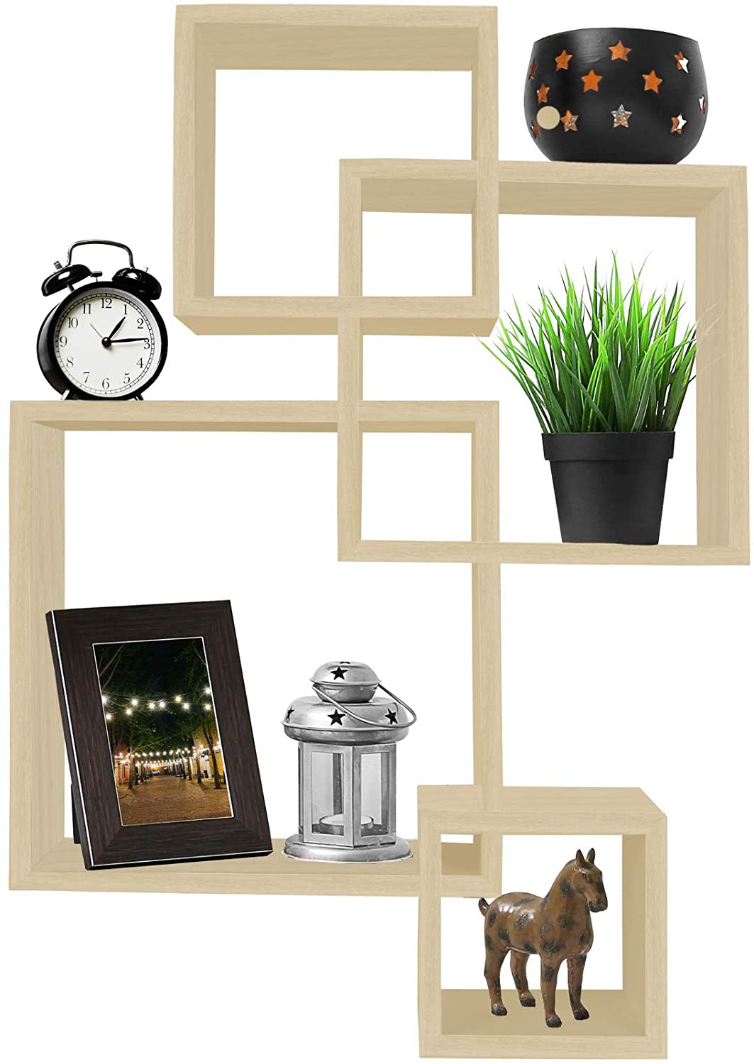 Wall Shelves Mounted Floating Shelves-Natural Finish 