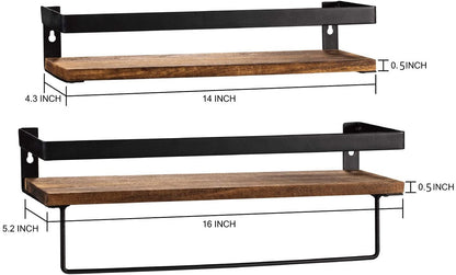 Wall Shelves Over Toilet ,Bathroom Wall Organizer Shelf ,Floating Towel