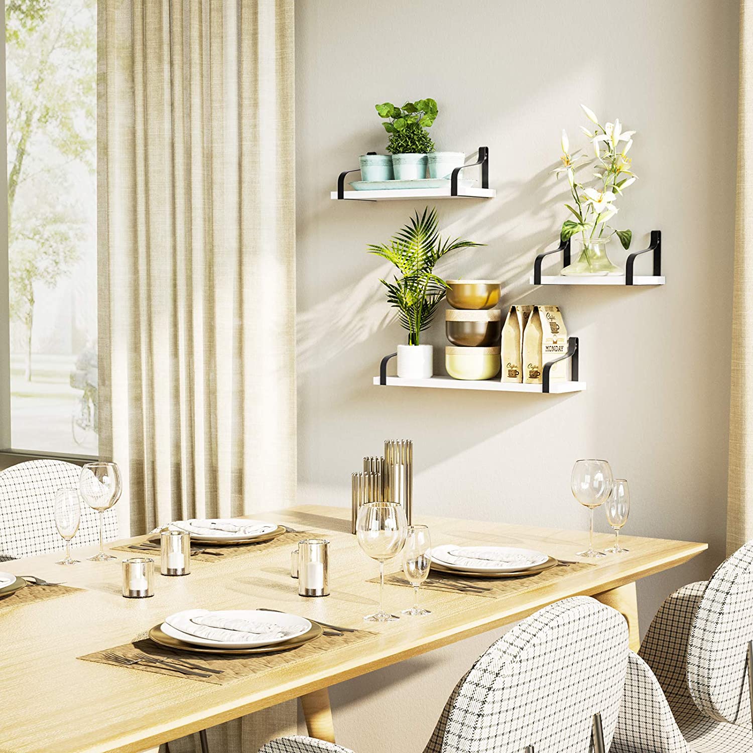 Wall Shelves: Shelves for Bedroom, Living Room, Bathroom, Kitchen, Office and More White 