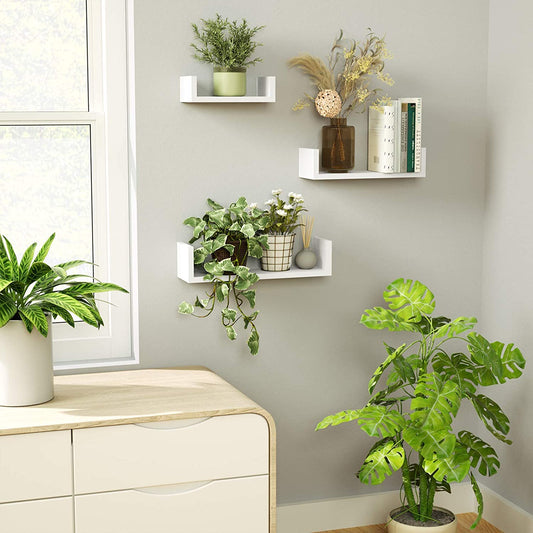Wall Shelves Solid Wood Wall Shelves, White 
