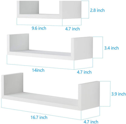 Wall Shelves Solid Wood Wall Shelves, White 