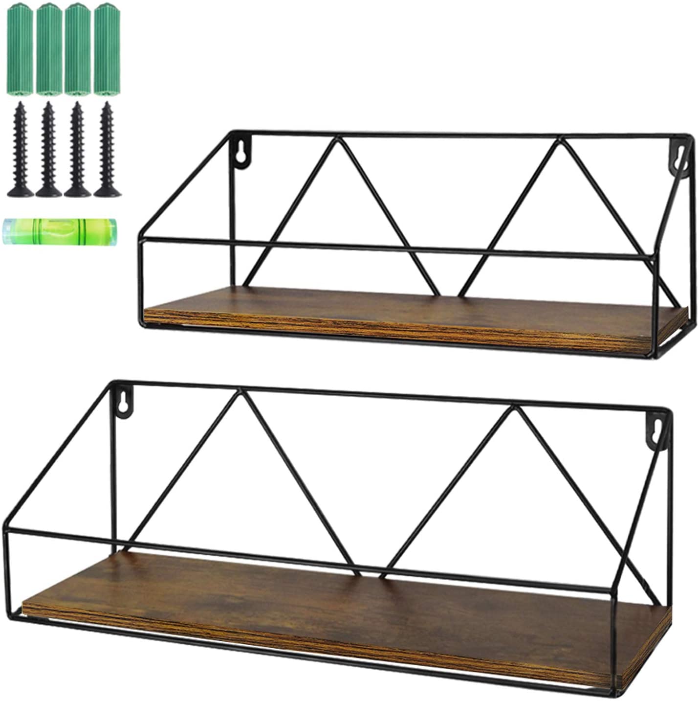Wall Shelves Storage for Kitchen Living Room Bathroom, Set of 2 