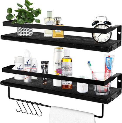 Wall Shelves: Towel Holder, Living Room, Kitchen and Bedroom Bathroom Shelves Wall