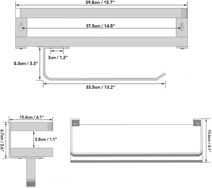 Wall Shelves Towel Rack Rails Bar, Paper Towel Holder