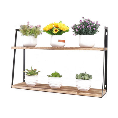 Wall ShelvesWood Shelf for Display, Books, Storage & Decor - for Bathroom, Office, Living Room, Laundry, Kitchen (Antiqued Silver)