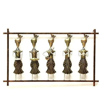 Wall art : Iron Musician Doll Wall Art In Copper