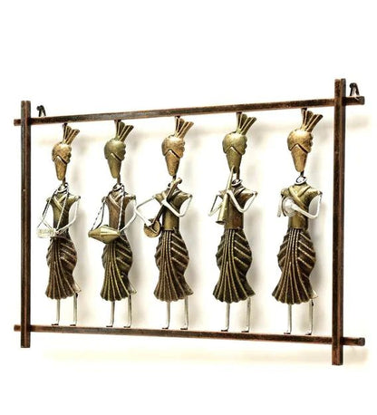 Wall art : Iron Musician Doll Wall Art In Copper