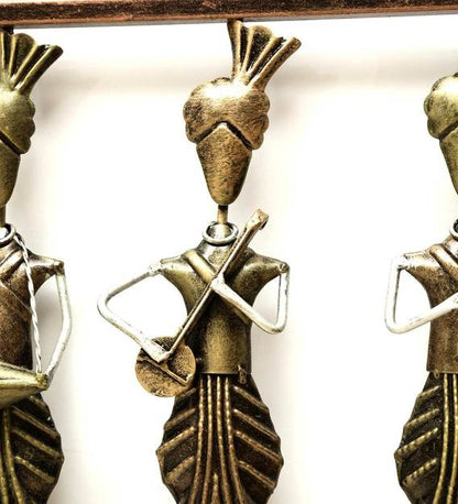 Wall art : Iron Musician Doll Wall Art In Copper
