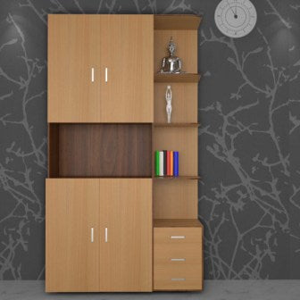 Wardrobe : 2 Door Wardrobe (In Bavarian Finish)