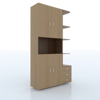 Wardrobe : 2 Door Wardrobe (In Bavarian Finish)