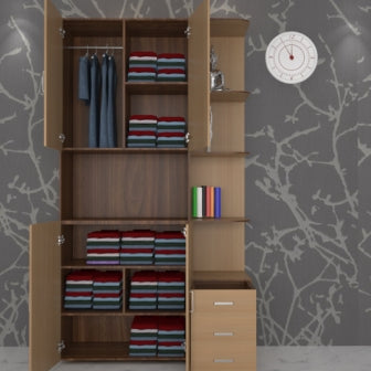 Wardrobe : 2 Door Wardrobe (In Bavarian Finish)