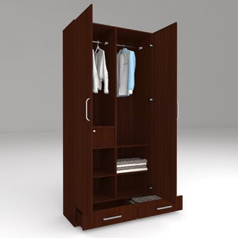 Wardrobe : 2 Door Wardrobe (In Chisel Finish)