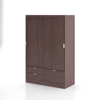 Wardrobe : 2 Door Wardrobe (In Classic Walnut)