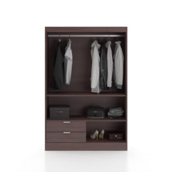 Wardrobe : 2 Door Wardrobe (In Classic Walnut)