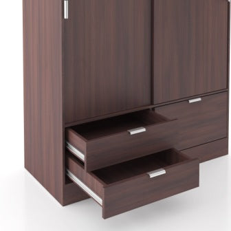 Wardrobe : 2 Door Wardrobe (In Classic Walnut)