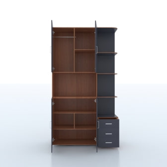Wardrobe 2 Door Wardrobe (In Graphite Grey)