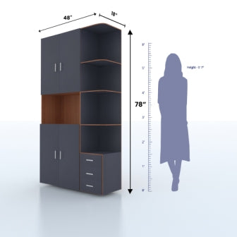 Wardrobe 2 Door Wardrobe (In Graphite Grey)