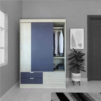 Wardrobe 2 Door Wardrobe (In Highland Pine Finish)