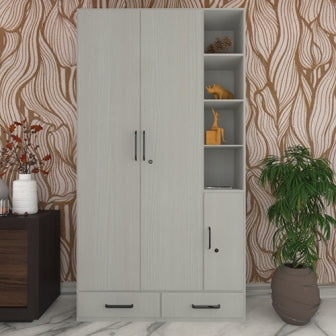 Wardrobe : 2 Door Wardrobe (In Sclera Finish)