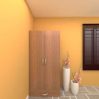 Wardrobe 2 Door Wardrobe (In Teak Finish)
