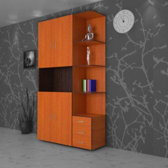 Wardrobe : 2 Door Wardrobe (In Wenge Finish)