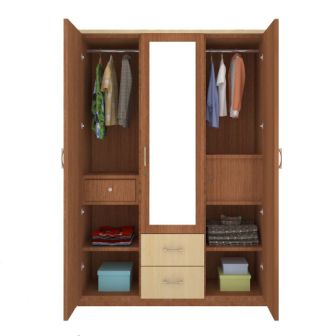 Wardrobe : 3 Door Wardrobe (In Cherry Twist)